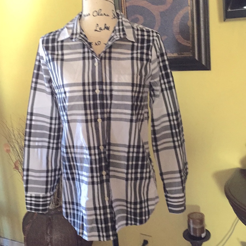J. Crew plaid bootos down shirt women size s - Picture 2 of 9
